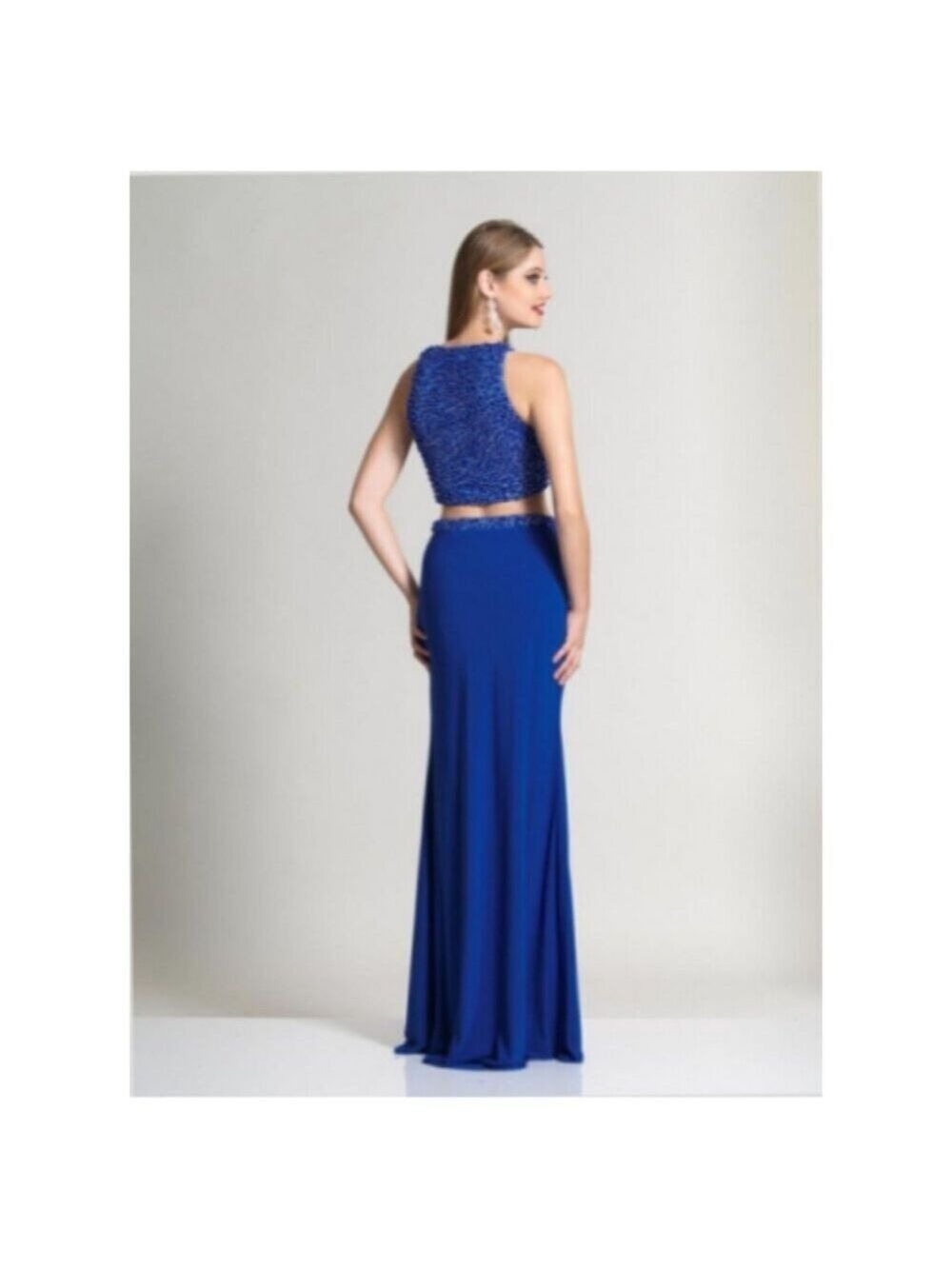 Dave & Johnny 2pc Dress 2332 Size 1/2 Sapphire - Picture 2 of 6